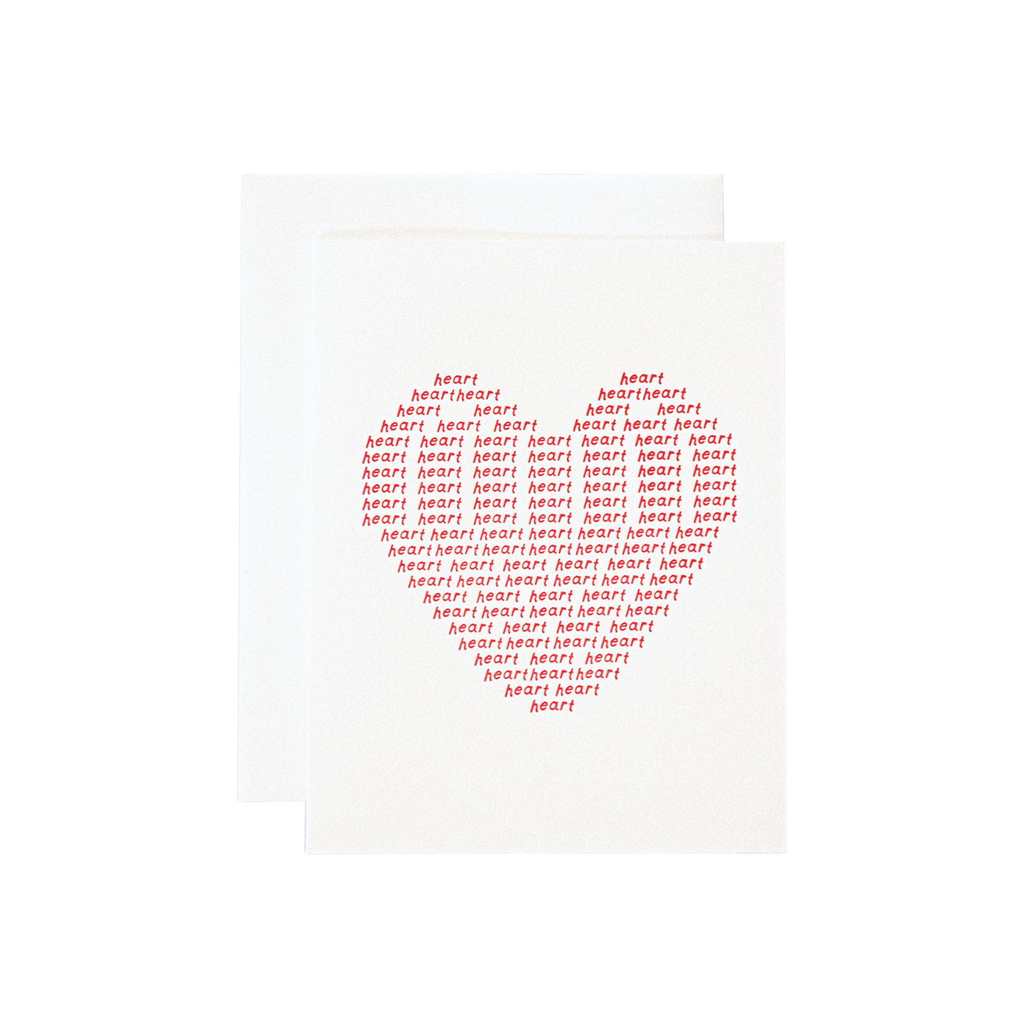 Typographic Heart Card