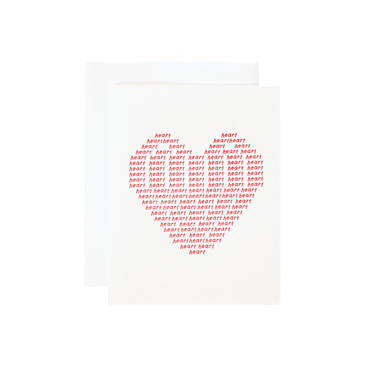 Typographic Heart Card