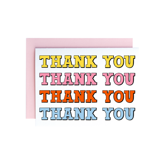 Western Font Thank You Card