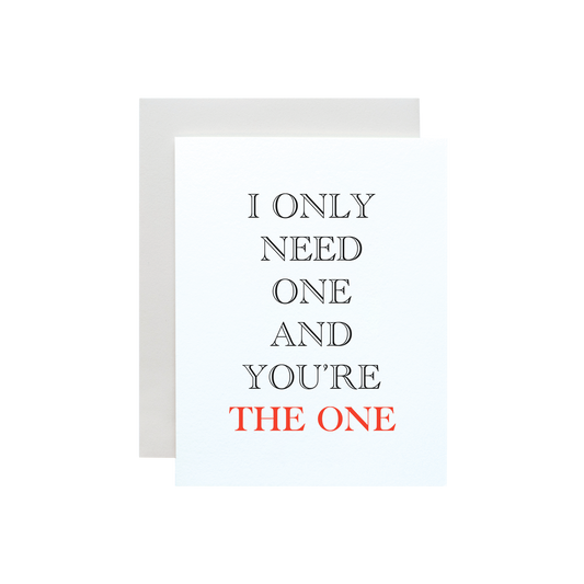 I Only Need One Card