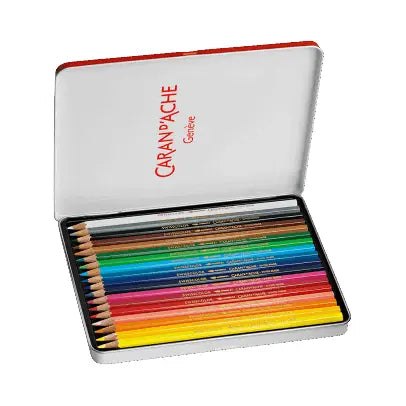 Caran D'ache - Water-Soluble Pencils Swisscolor Metal Box