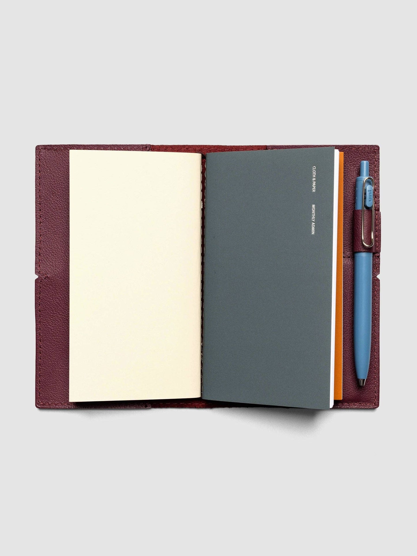 Cloth & Paper - Genuine Leather Travel Notebook Cover - Pocket Plus