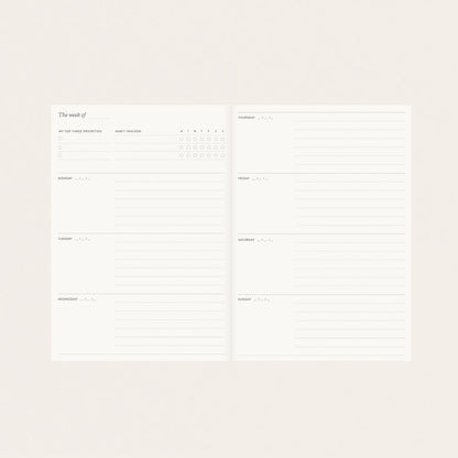 Botanica Paper Co. Garden Flora Linen Bound Undated Planner