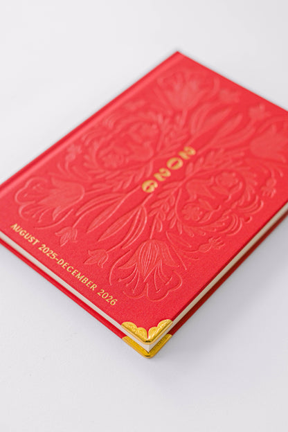 Good Juju Ink - 2026 Tulip Blind Embossed 17-Month Medium Bound Planner