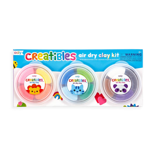 OOLY Creatibles DIY Air Dry Clay Kit - Set of 12