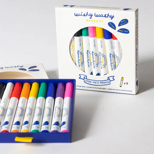 Jaq Jaq Bird Wishy Washy Markers - Set of 9