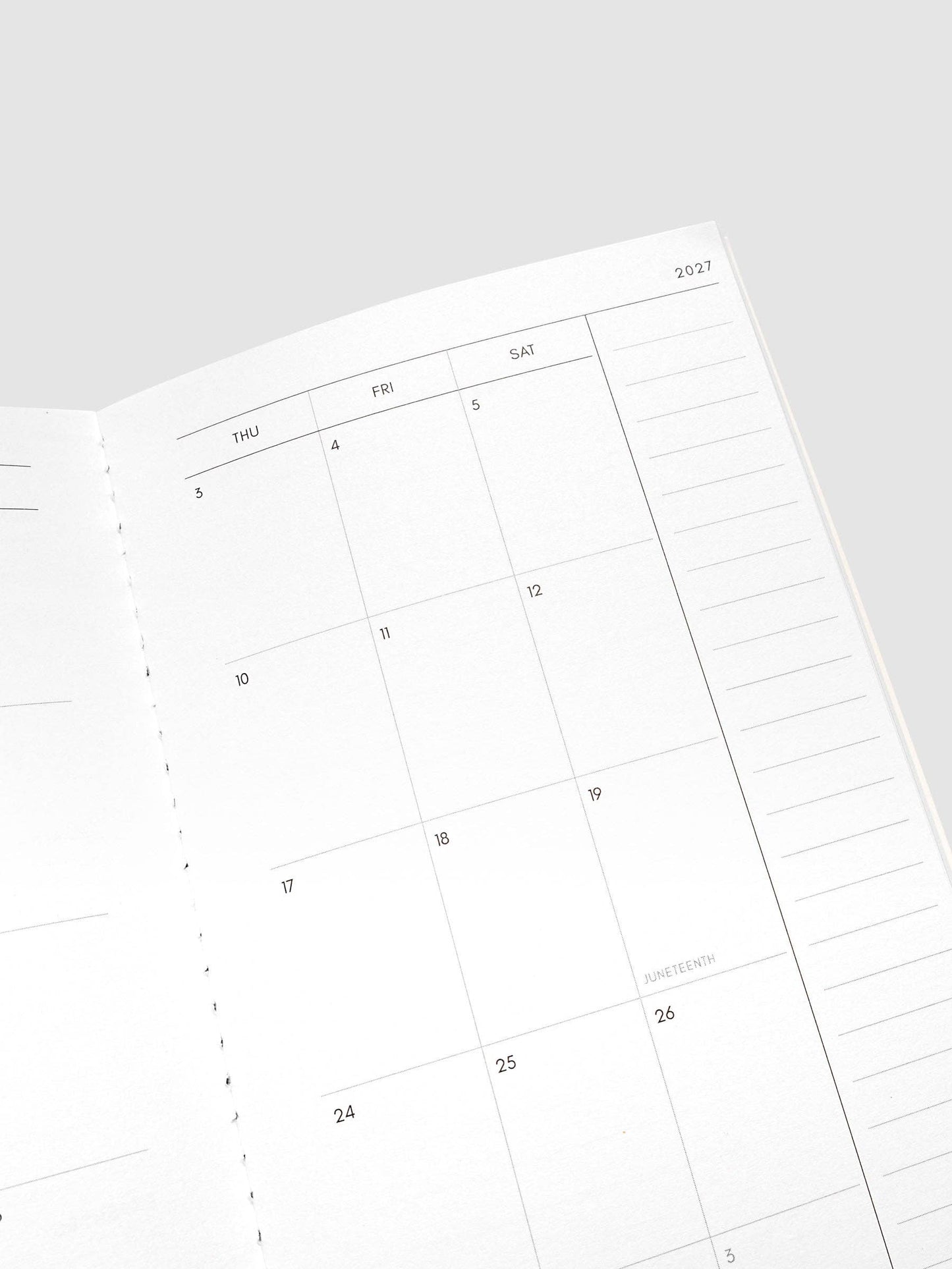 Cloth & Paper - 2027 Dated Travel Notebook - Monthly - A5 Slim