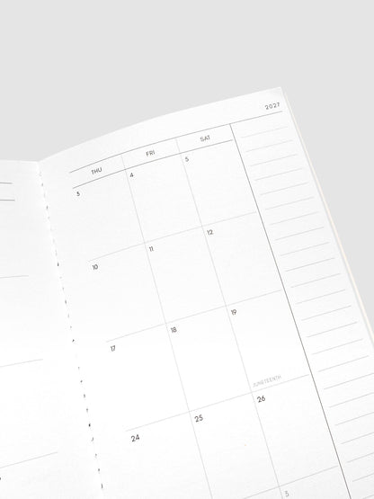 Cloth & Paper - 2027 Dated Travel Notebook - Monthly - A5 Slim