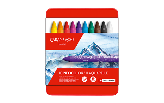 Caran d'Ache - Set of 10 NEOCOLOR™ II Pastels in Metal Box