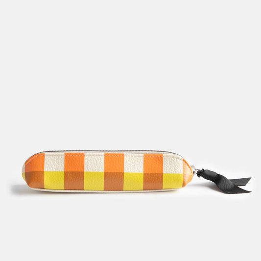 Caroline Gardner Multi Check Pencil Case