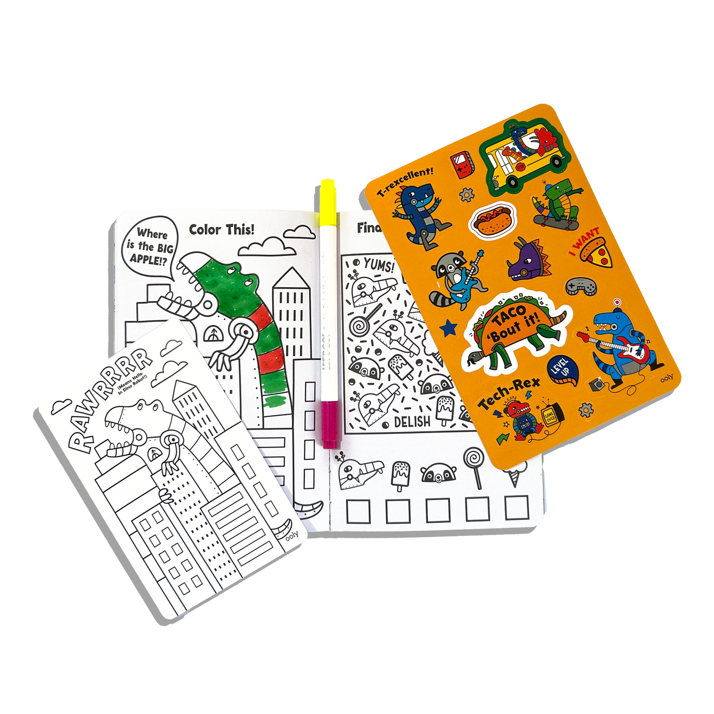 Ooly - Let's Go!: Activity & Coloring Kit - Kitty In The City