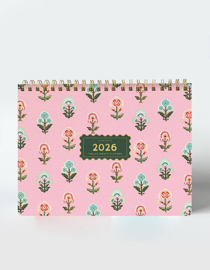 Idlewild Co. 2026 Desktop Planner Block Print Floral