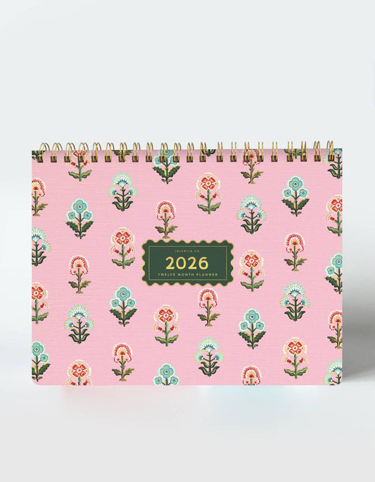 Idlewild Co. 2026 Desktop Planner Block Print Floral