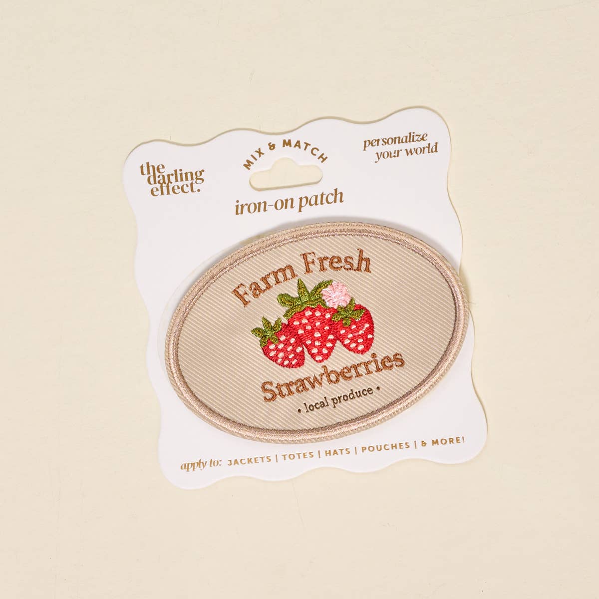 The Darling Effect - Mix & Match Iron-On Patch-Farm Fresh Strawberries