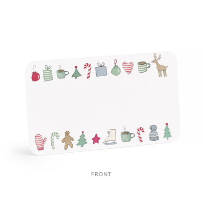 E. Frances Paper Merry Motif Little Notes® - Winter Holiday Mini Notes