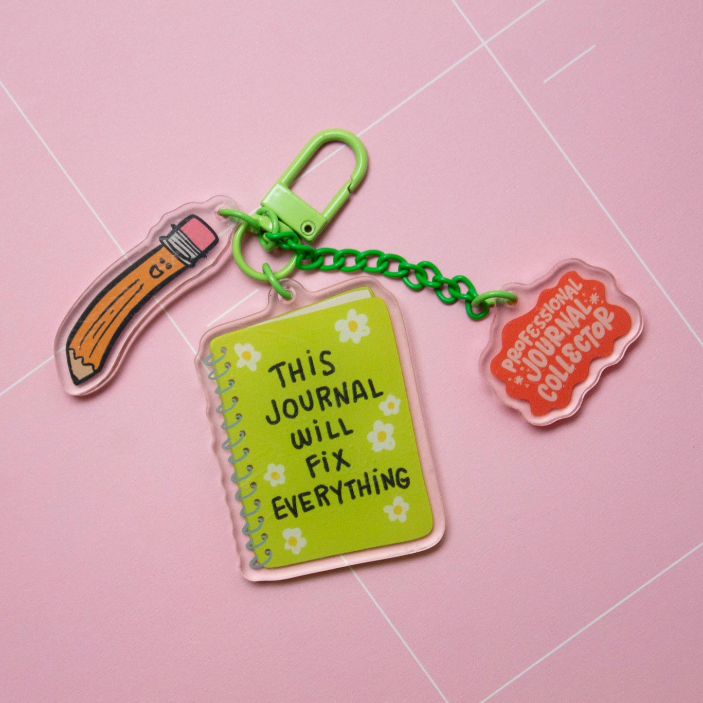 Bobo Design Studio - This Journal Will Fix Everything - Trinket Charm Keychain