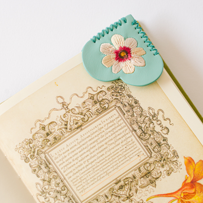 Good Juju Ink - Embroidered Hearts Corner Bookmark Set of 2