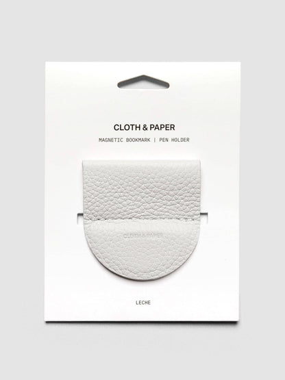 Cloth & Paper - Magnetic Bookmark Pen Holder - Leather