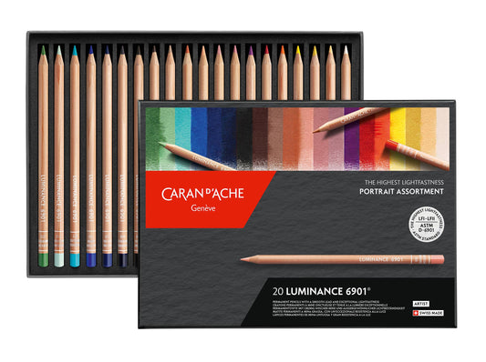 Caran d'Ache - Set of 20 Colored Pencils - Portrait Assortment LUMINANCE™