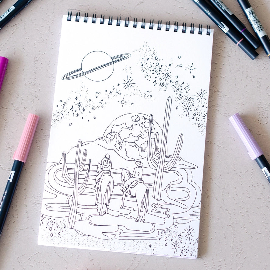 Antiquaria Coloring Book - Cosmic Cowgirl