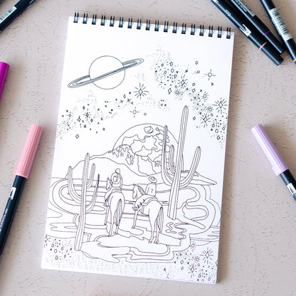 Antiquaria Coloring Book - Cosmic Cowgirl