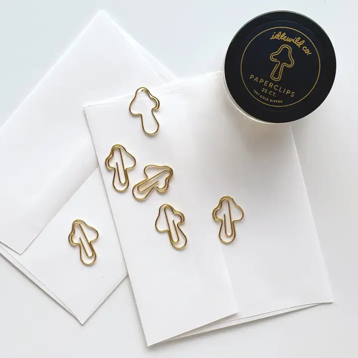 Idlewild Co. Gold Paper Clips - Jar of 25