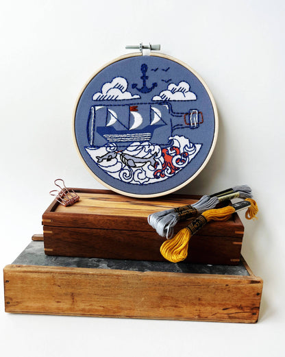 Rikrack - Ship Embroidery Kit