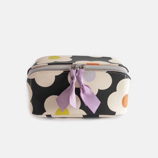 Caroline Gardner Multi Flower Charcoal Diagonal Bag