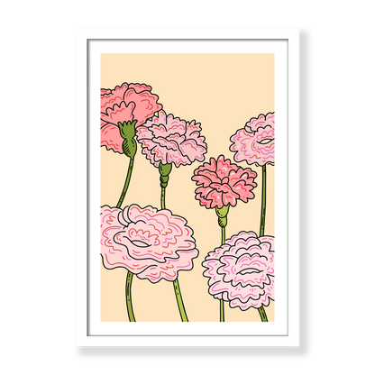 Pink Carnations Print