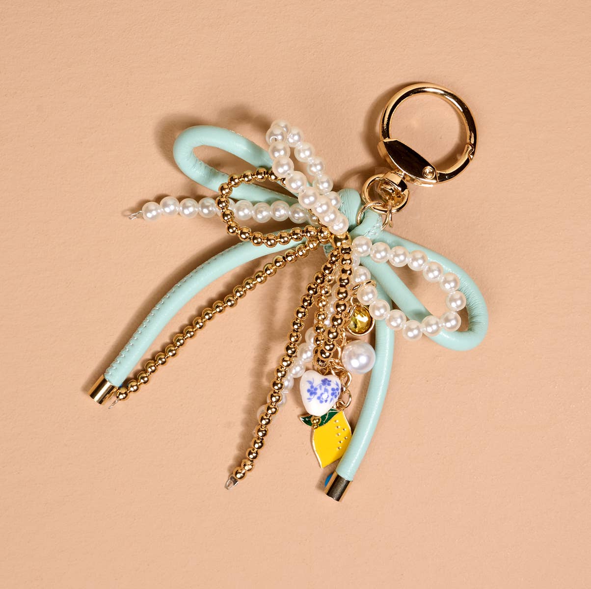 The Darling Effect - Layered Bows Bag Charm - Limoncello Love