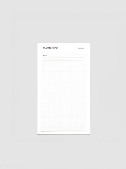 Cloth & Paper - Sticky Note Set - Monthly Overview