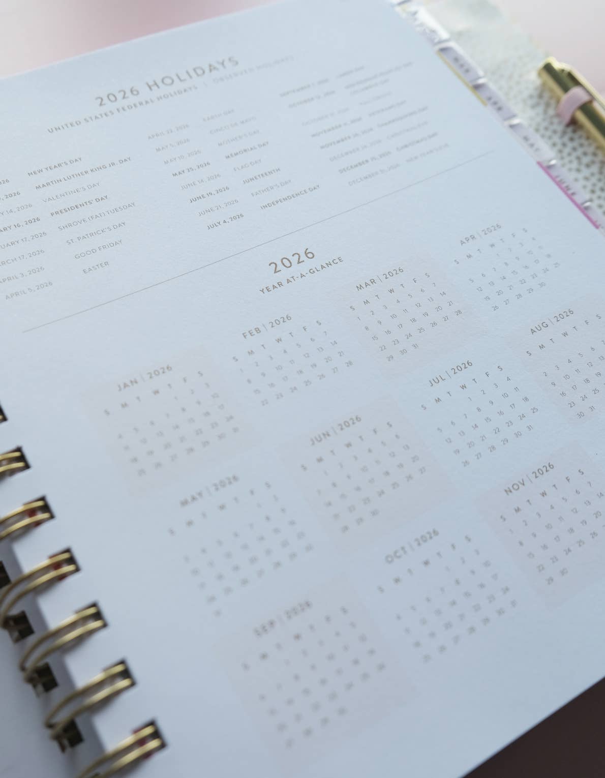 Idlewild Co. 2026 Hardcover Planner, Floral Checks