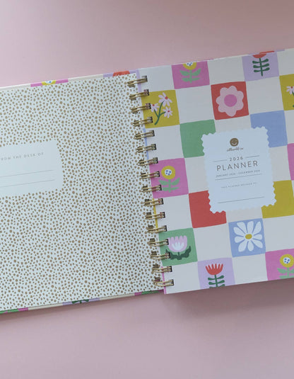 Idlewild Co. 2026 Hardcover Planner, Floral Checks