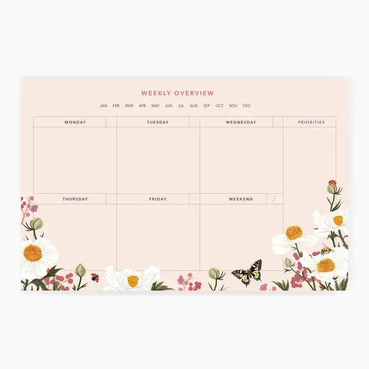 Botanica Paper Co. - Weekly Overview Notepad