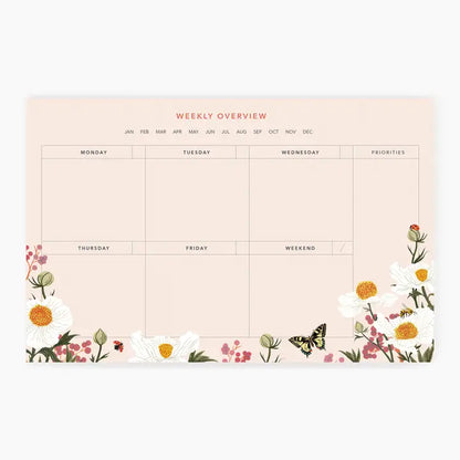 Botanica Paper Co. - Weekly Overview Notepad