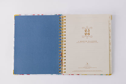 Good Juju Ink - 2026 Bows Pattern Toss 17-Month Large Spiral Planner