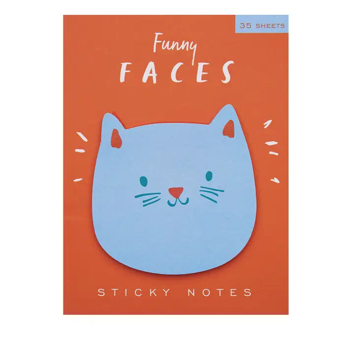 Girl of All Work Funny Faces Die Cut Sticky Notes