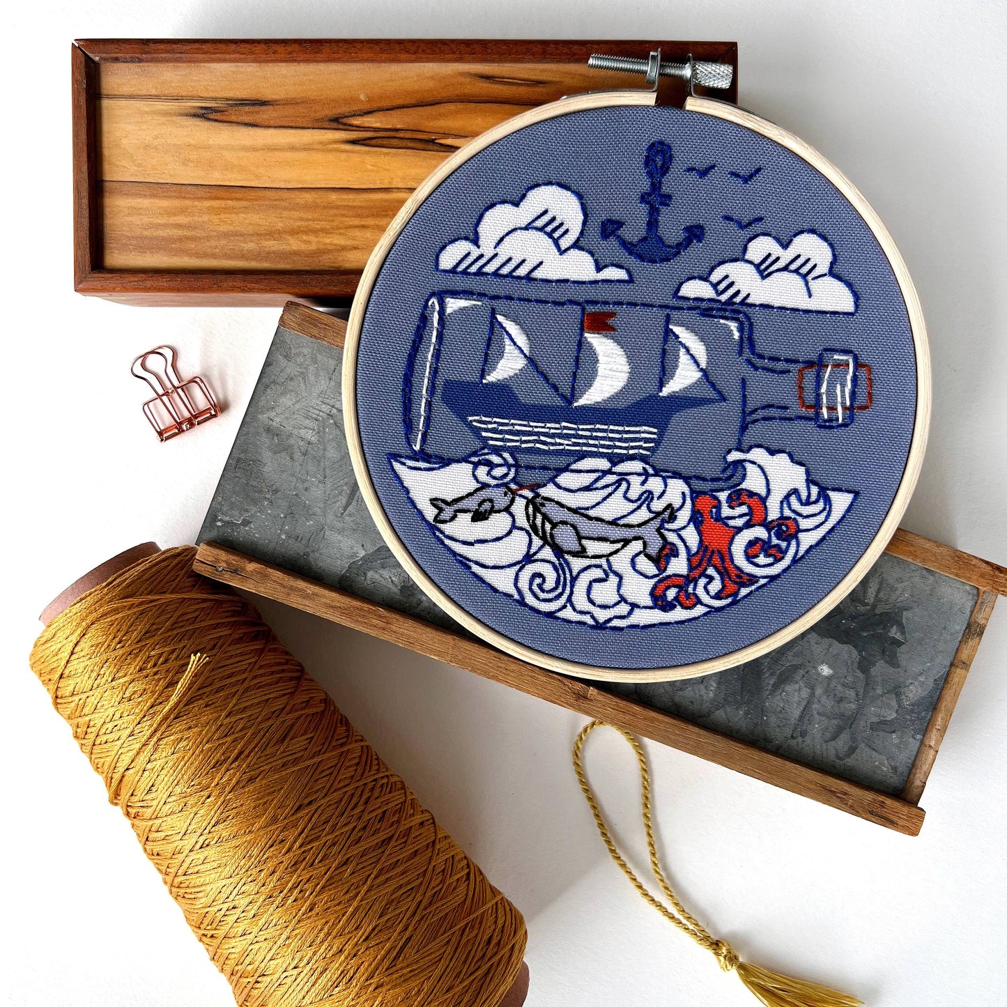 Rikrack - Ship Embroidery Kit