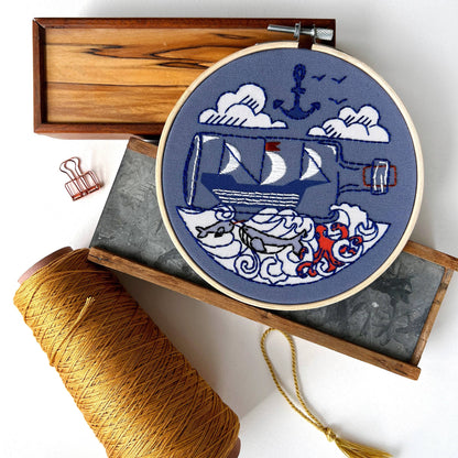Rikrack - Ship Embroidery Kit