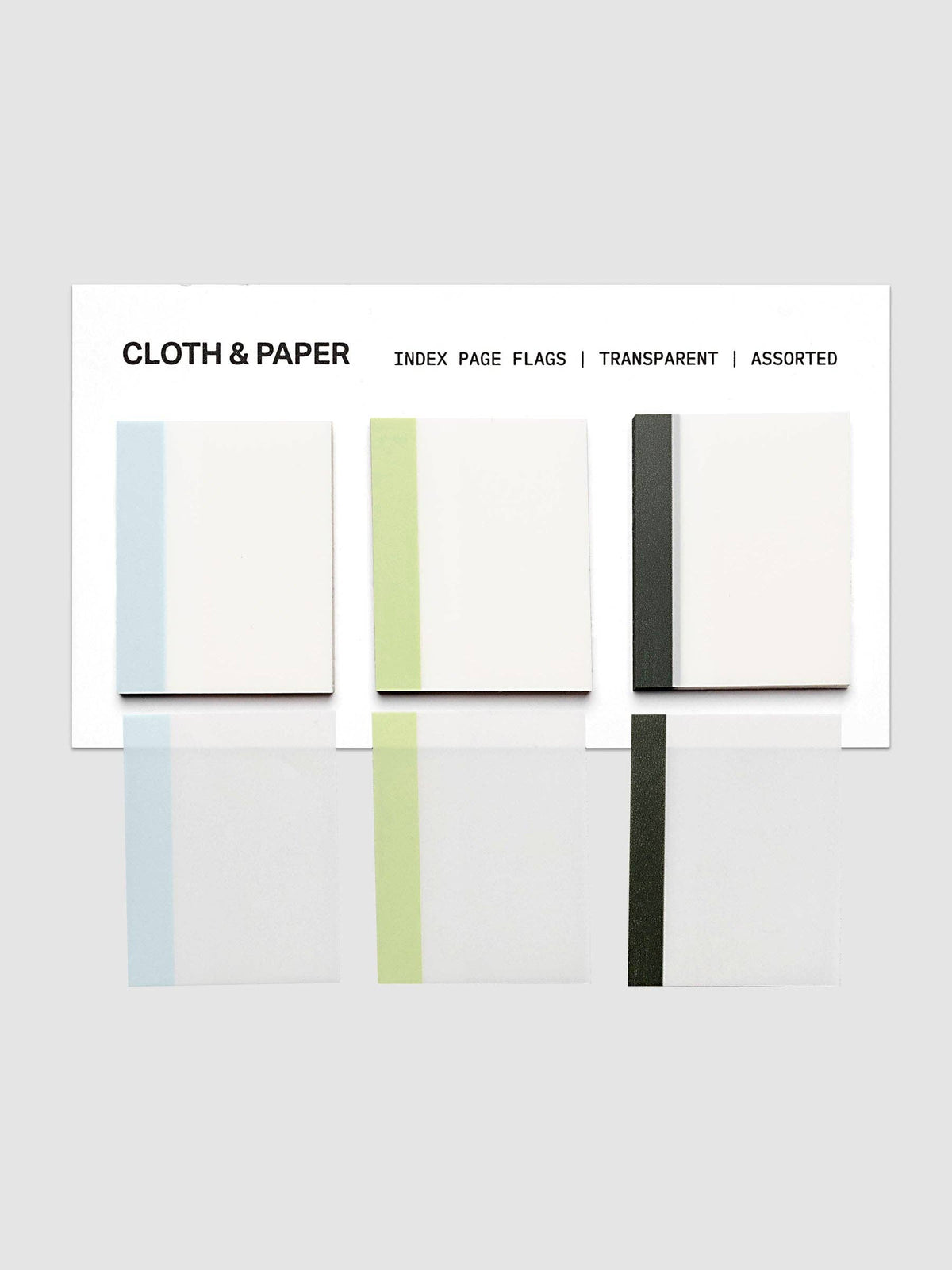 Cloth & Paper - Index Page Flag Set - Ash, Lisbon, Nori