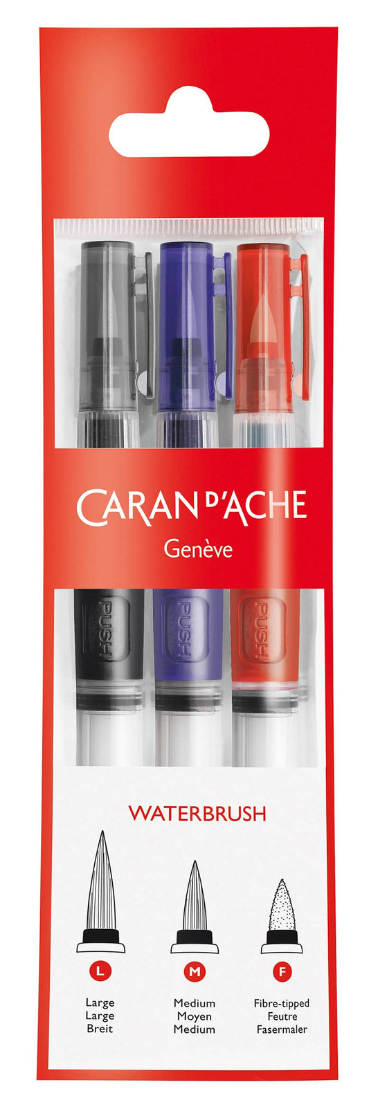 Caran d'Ache - Set of 3 Water Brushes