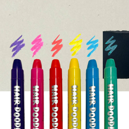 Ooly - Hair Doodlers: Hair Crayons - Set of 6
