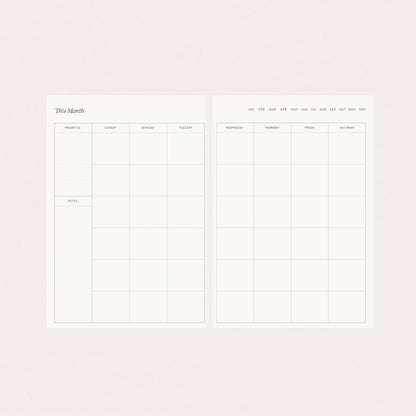 Botanica Paper Co. Garden Flora Linen Bound Undated Planner
