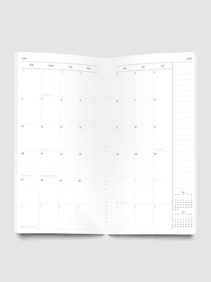 Cloth & Paper - 2027 Dated Travel Notebook - Monthly - A5 Slim