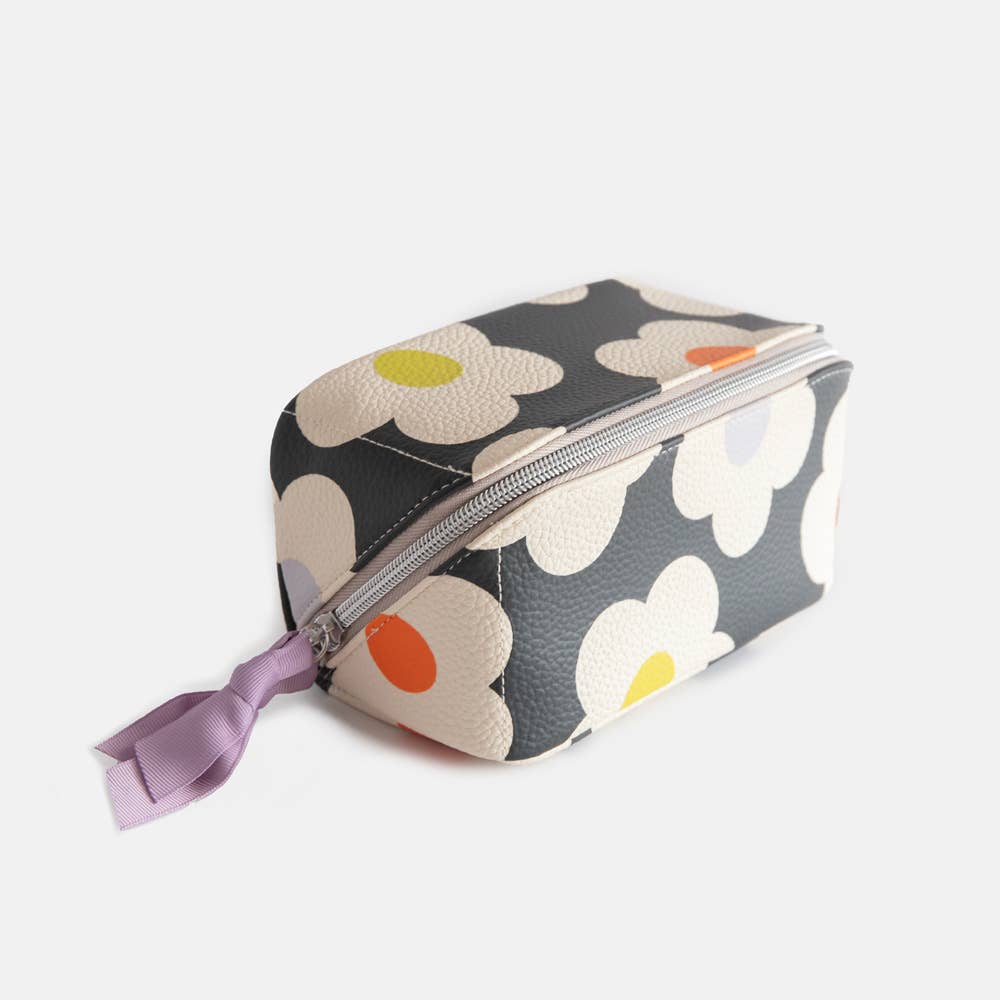 Caroline Gardner Multi Flower Charcoal Diagonal Bag