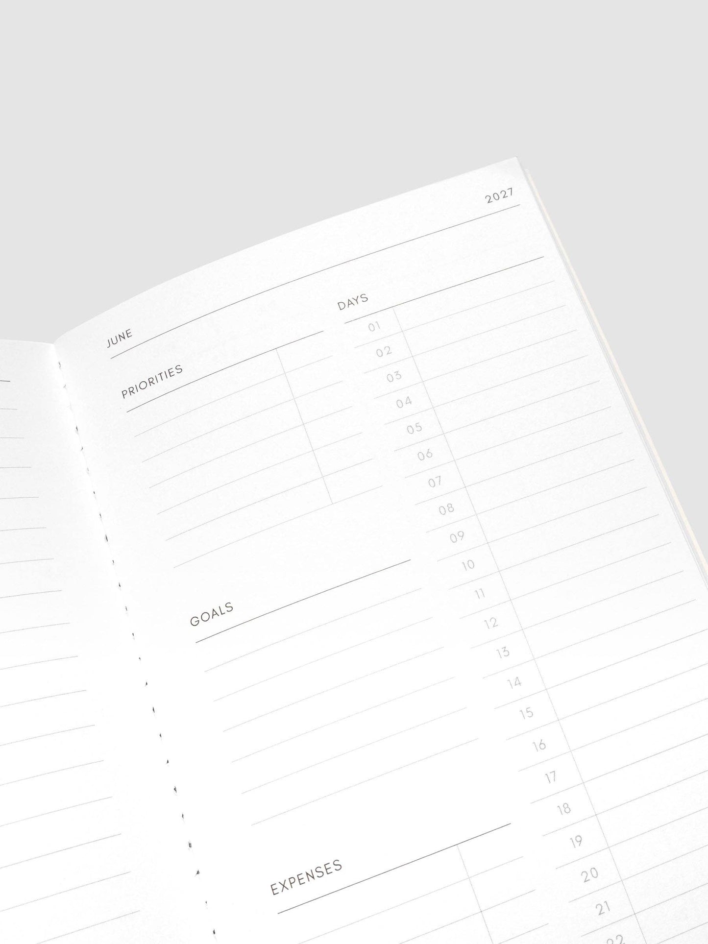 Cloth & Paper - 2027 Dated Travel Notebook - Monthly - A5 Slim