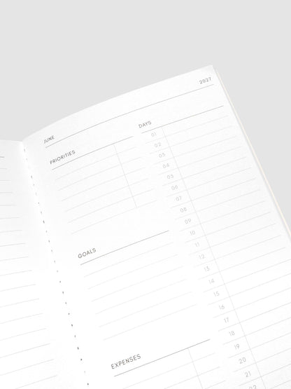 Cloth & Paper - 2027 Dated Travel Notebook - Monthly - A5 Slim
