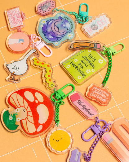 Bobo Design Studio - This Journal Will Fix Everything - Trinket Charm Keychain