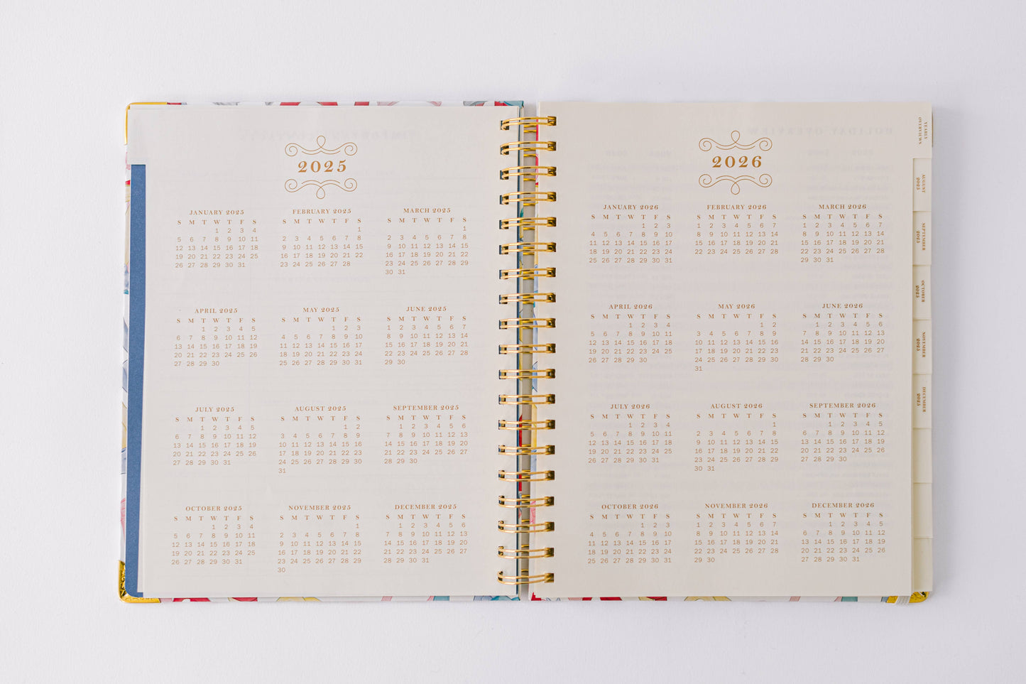 Good Juju Ink - 2026 Bows Pattern Toss 17-Month Large Spiral Planner