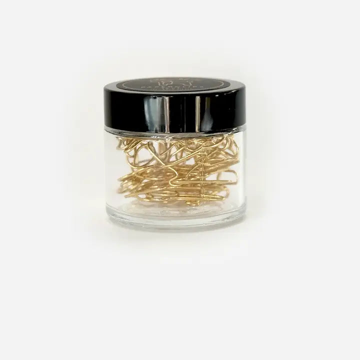 Idlewild Co. Gold Paper Clips - Jar of 25